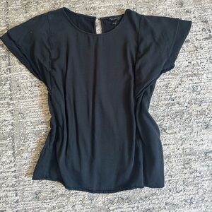 Banana Republic Gray Boxy Cap Sleeve Blouse